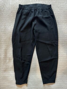 Aritzia Black Elastic Waist Tapered Pants